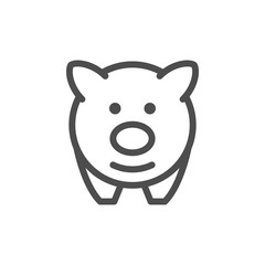 Pig line icon