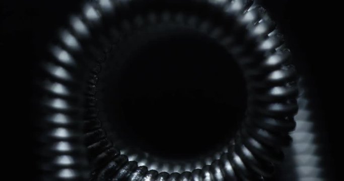 Coil of vape, macro shot. 4K. 
