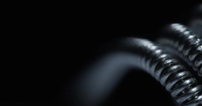 Coil of vape, macro shot. 4K. 
