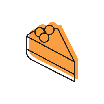Cake icon, doodle style