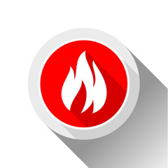 Fire flames, button