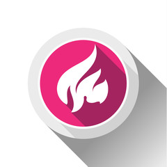 Fire flames, button