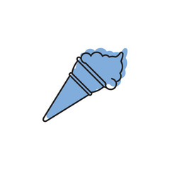 Ice cream icon, doodle style