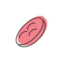 Pie icon, doodle style
