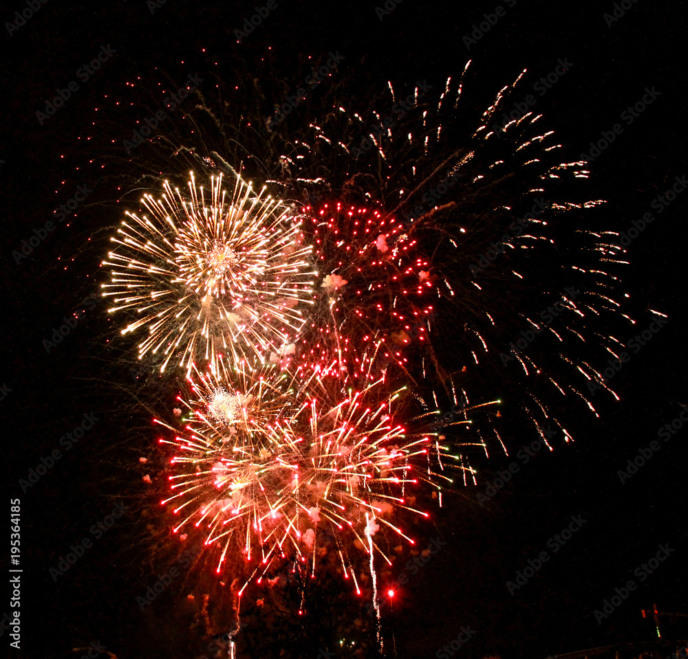 Wall mural castillos de fuegos artificiales