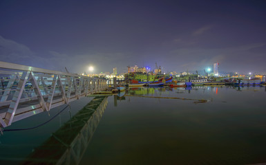 Night scenery of Fisherman jetty at Kuala Terengganu.