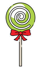 candy lollipop icon over white background, vector illustration