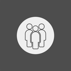 Group of people flat vector icon	