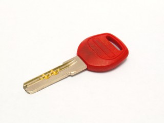 Door key on a white background