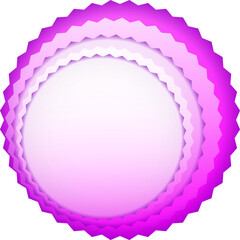 Pinker wellenf&ouml;rmiger 3D Rahmen