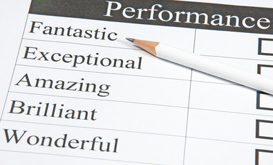 Performance assessment pointing to Fantastic.