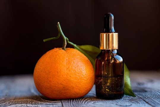 Dropper Bottle Of Mandarin Essential Oil