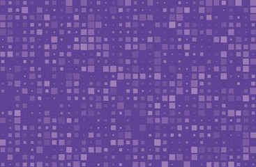 Abstract geometric pattern with small squares different size, scale. Violet, purple color Vector illustration