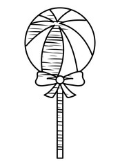 candy lollipop icon over white background, vector illustration