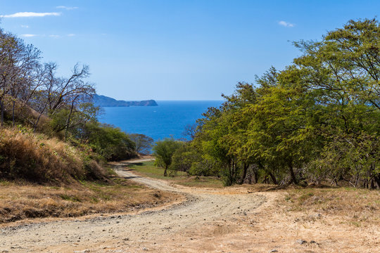 unpaved road to the beach
