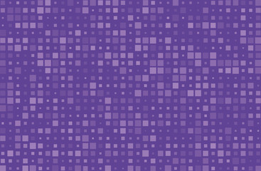 Abstract geometric pattern with small squares different size, scale. Violet, purple color Vector illustration