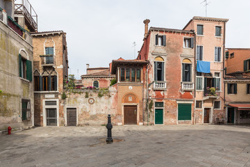 Venice / traditional venetian old square and historical architecture.