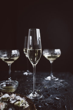 White wine in wineglasses