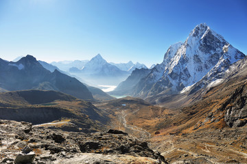 Ama Dablan and Cholatse peaks from Dzongla, Nrpal