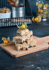 biscotti with walnuts and fruits