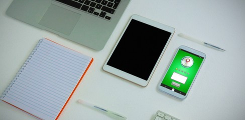 Composite image of gps