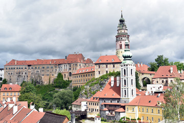 Obraz premium View of the historic center of the city named Cesky Krumlov (Czech Republic, Eastern Europe