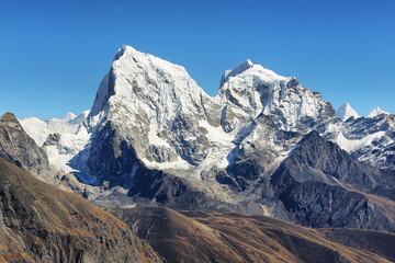 View of Everest and Lhotse peaks from Gokyo Ri, Nepal