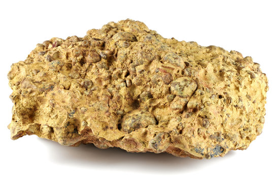 bauxite from Gant, Hungary isolated on white background
