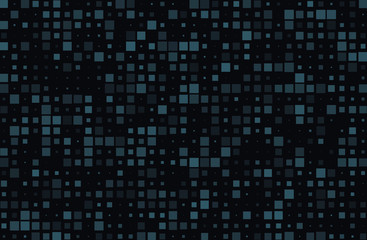 Dark geometric pattern with small squares. Abstract lights from the Windows. Night city. 