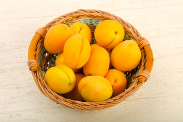 Ripe sweet apricots