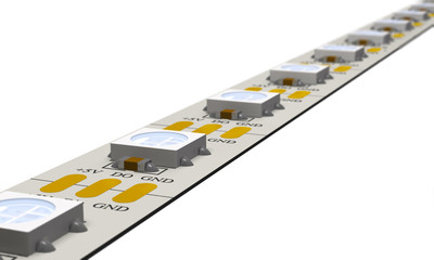 Modern LED strip (3d illustration).