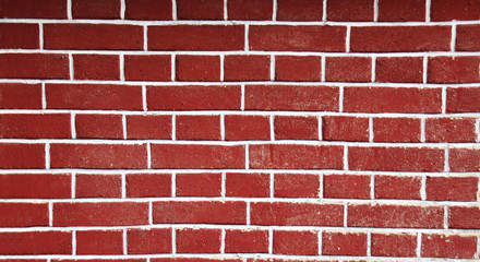 Fototapeta premium A picture of a Red brick wall nicely decorated and patterned
