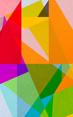 Fototapeta premium Kolorowe kształty geometryczne - projektowanie graficzne Pop Art - kolaż papieru