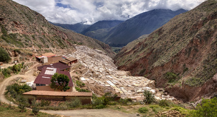Salinas de Maras, salt evaporation ponds near the Sacred Valley and Cuzco in southern Peru 