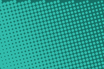 Green halftone background. Digital gradient. Dotted pattern with circles, dots, point large scale. Vector illustration