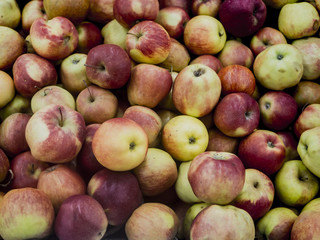 close background texture apple fruit on the surface