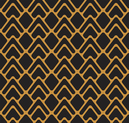 Geometric Lines Seamless Art Deco Pattern. Stylish antique background.