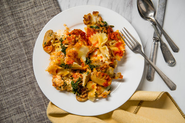 Baked Bowtie Lasagna
