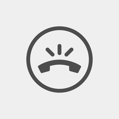 Fototapeta premium Phone flat vector icon. Contact flat vector icon