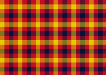 ガンクラブチェック- 赤と青と黄色