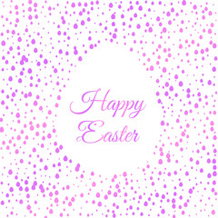 easter background with bright eggs. cute lettering Easter with bunny. colorful vector illustration for greetings card