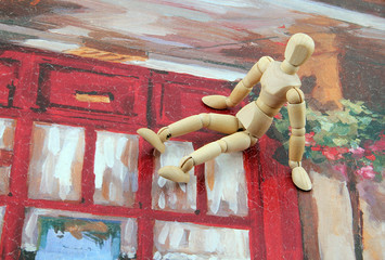 Artist Manikin on Painting