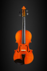 Naklejka premium violin on a dark background