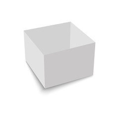 Fototapeta premium Blank of opened cardboard box. Vector.