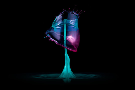 Bunte Wasserskulptur