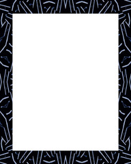 White Frame with Decorated Borders