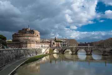 Engelsburg am Fluss Tiber in Rom in Italien