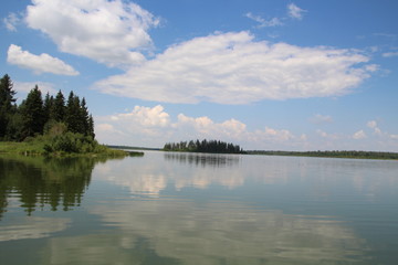 Calm Astotin Lake, Elk Island National Park, Alberta