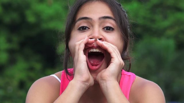 Female Teen Yelling