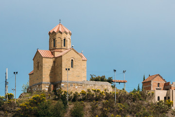 Fototapeta na wymiar Tbilisi, Georgia. Tabor Monastery of the Transformation. Hilltop